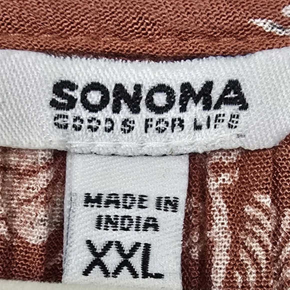 Sonoma Goods For Life Boho Style Floral Top V Neck & Tassels For Women Size 2X - Picture 2 of 10